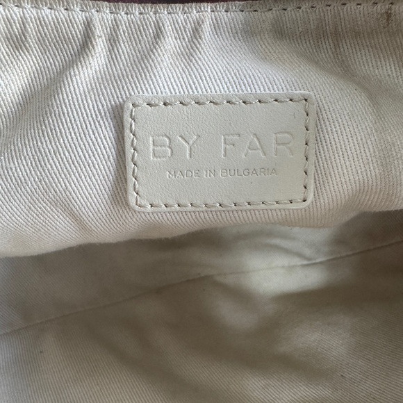 By Far Gib Shoulder Bag Wine Circular Croco Embossed Leather EUC - Picture 5 of 15